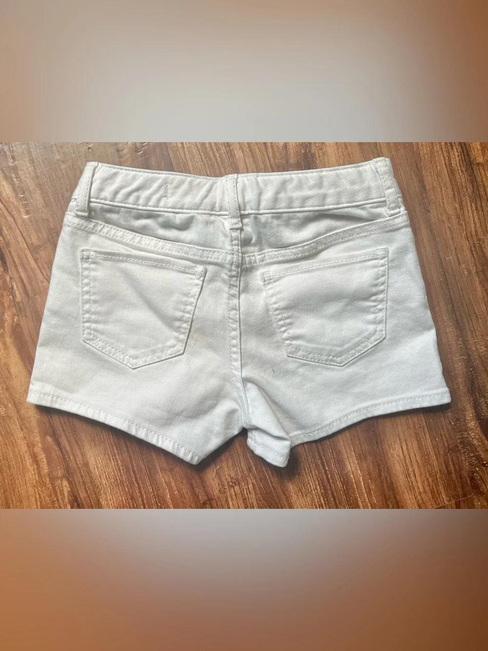 GAP White Denim Regular Stretch Shortie Short Jean Shorts | Girls Size 10